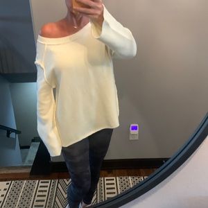 Listicle Cream Sweater small